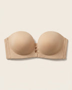 Front-Closure Push-Up Strapless Bra