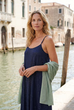 Scintilla Shimmer Dress — Ruffle Hem with Scarf