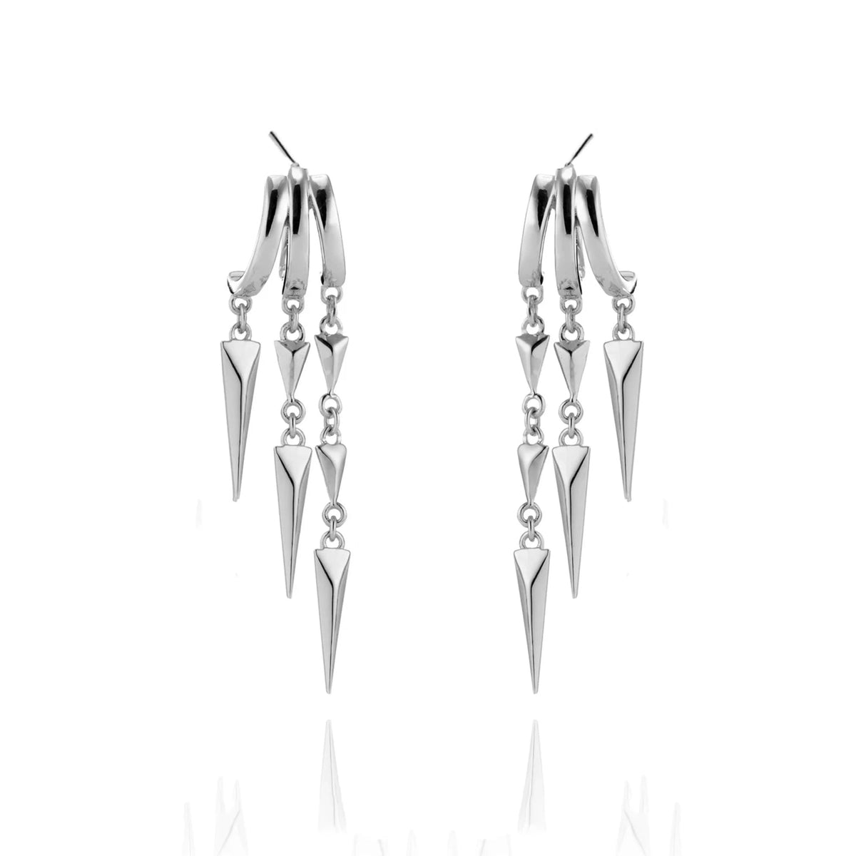 Party Stunning Long 14k Gold Chain Fringe Tassel Earrings Drops