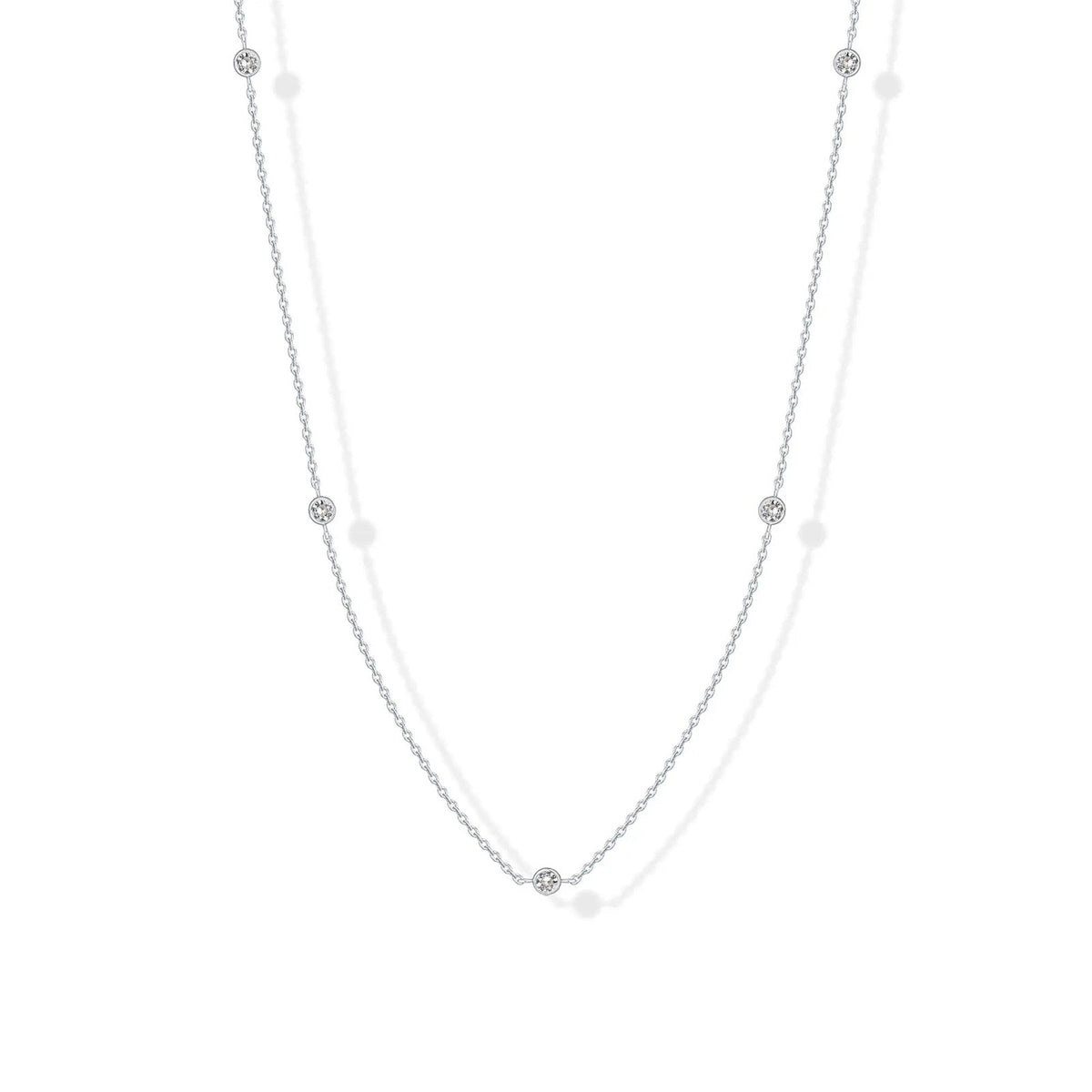 Stellina Station Necklace — 14K Gold-Plated CZ Choker