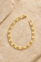 Tramonti Heart Chain Bracelet — 14k Gold-Plated Flat Chain