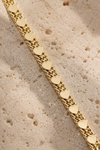 Tramonti Heart Chain Bracelet — 14k Gold-Plated Flat Chain